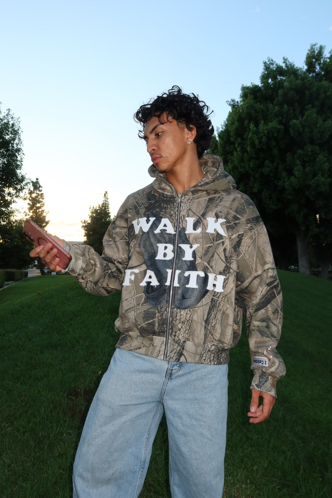 “Sightless” Faith - Camo Zip up