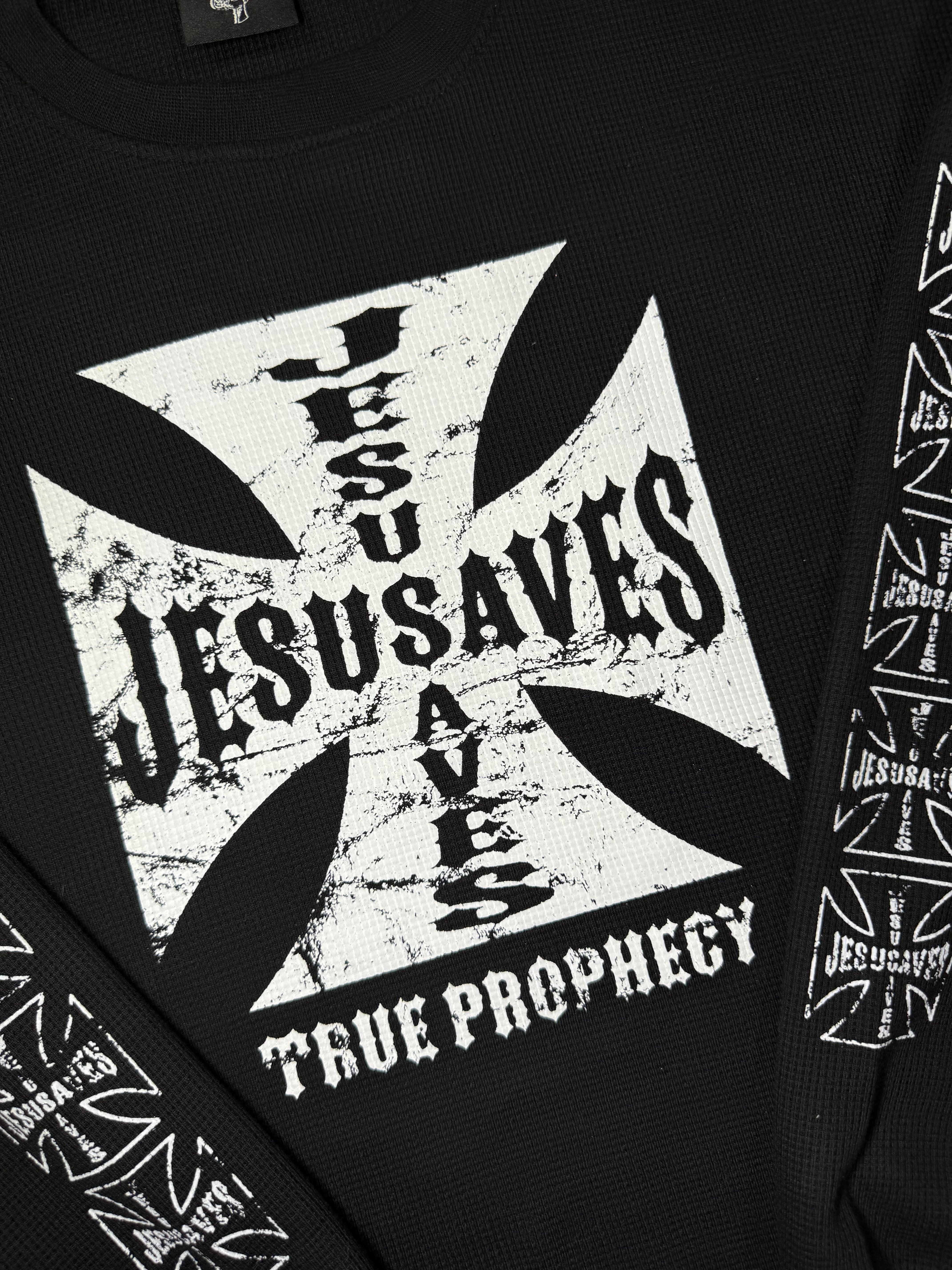 “Jesus Saves” waffle knit’s