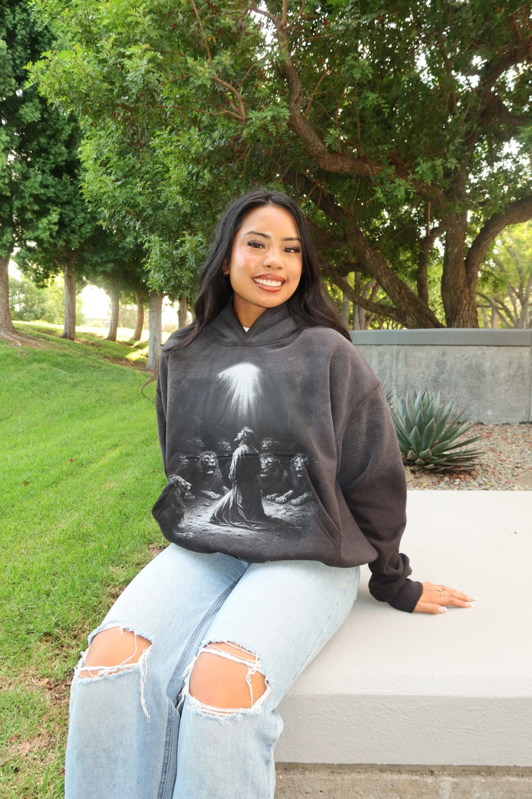 “Fearless” Faith - Faded Hoodie