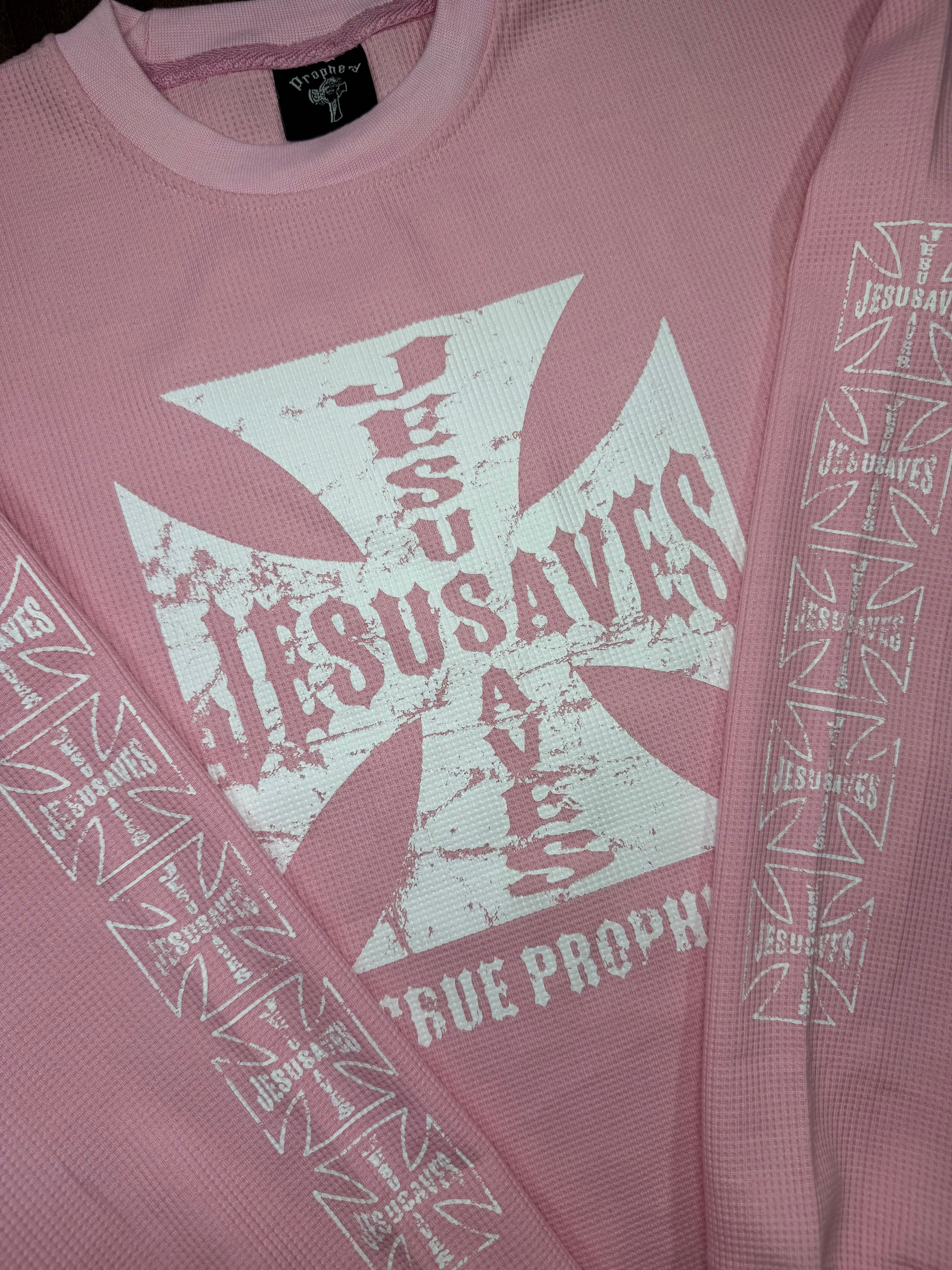 “Jesus Saves” waffle knit’s