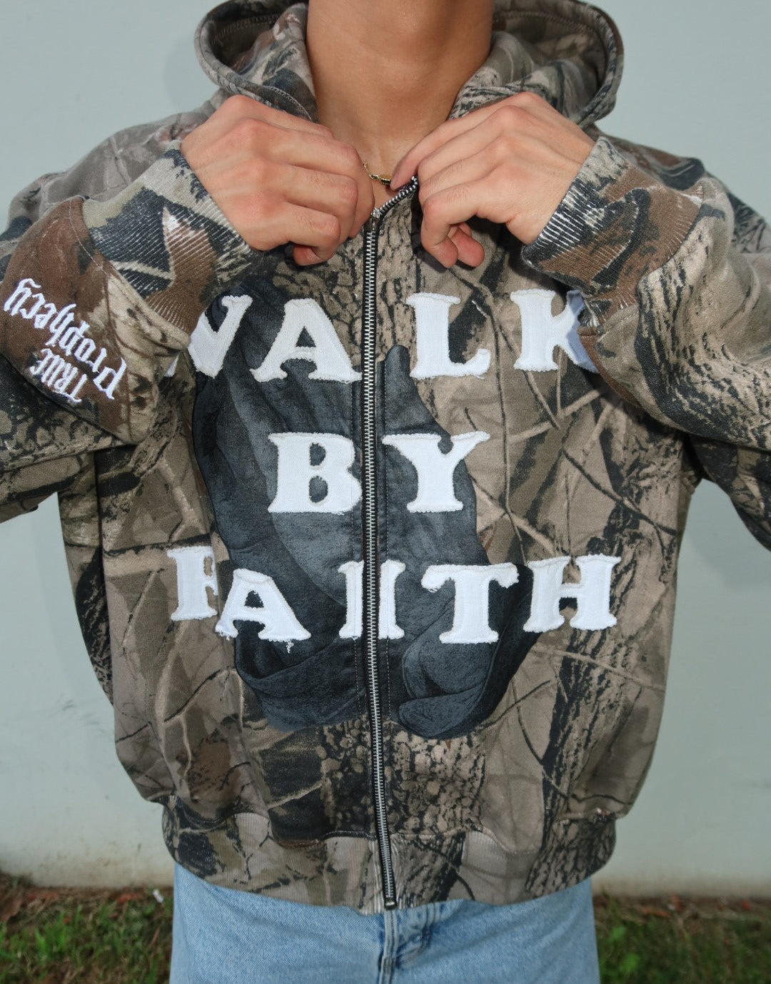 “Sightless” Faith - Camo Zip up